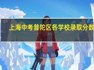 上海中考普陀区各学校录取分数线