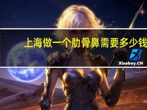 上海做一个肋骨鼻需要多少钱 现在做一个肋骨鼻多少钱