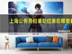 上海公务员招录职位表在哪里看