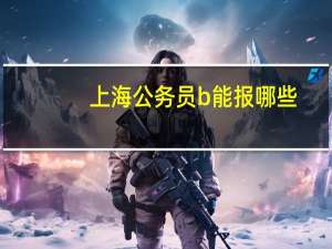 上海公务员b能报哪些