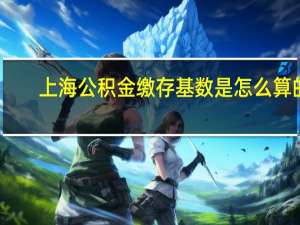 上海公积金缴存基数是怎么算的