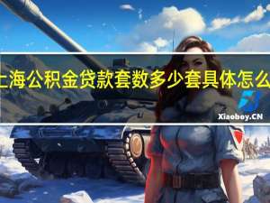 上海公积金贷款套数多少套具体怎么认定的