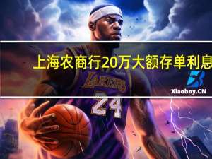 上海农商行20万大额存单利息（上海农委）