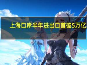 上海口岸半年进出口首破5万亿元
