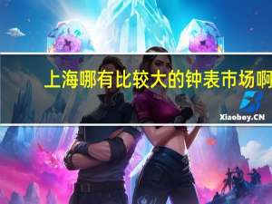 上海哪有比较大的钟表市场啊