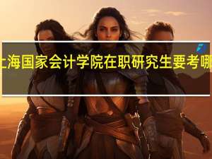 上海国家会计学院在职研究生要考哪些科目