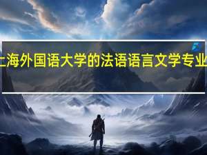 上海外国语大学的法语语言文学专业怎么样