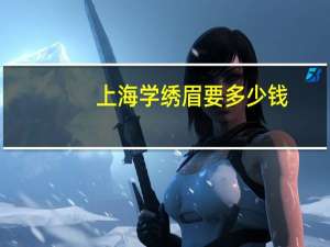 上海学绣眉要多少钱(上海黄浦区哪里绣眉好)