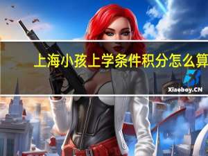 上海小孩上学条件积分怎么算