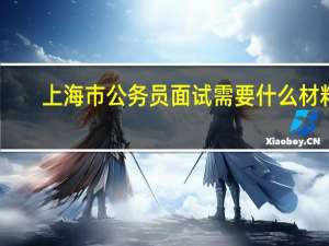 上海市公务员面试需要什么材料