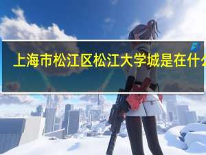 上海市松江区松江大学城是在什么镇
