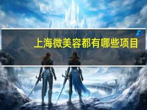 上海微美容都有哪些项目(有人知道上海圣路微进出口公司都经营哪些产品)