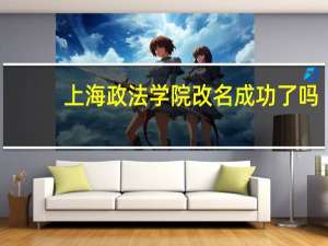 上海政法学院改名成功了吗