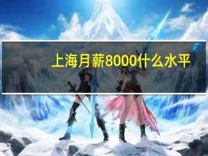 上海月薪8000什么水平