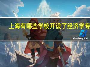 上海有哪些学校开设了经济学专业