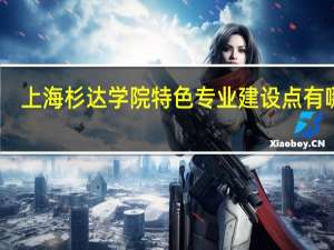 上海杉达学院特色专业建设点有哪些