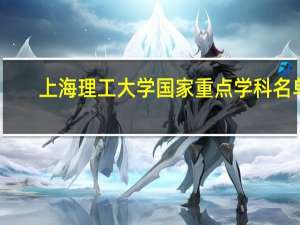 上海理工大学国家重点学科名单