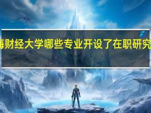 上海财经大学哪些专业开设了在职研究生课程班