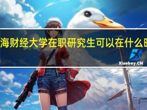 上海财经大学在职研究生可以在什么时候报名
