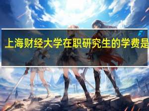 上海财经大学在职研究生的学费是多少