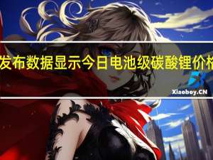 上海钢联发布数据显示今日电池级碳酸锂价格持平均价报17.9万元/吨