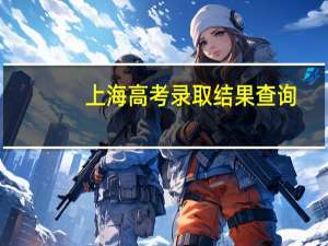 上海高考录取结果查询