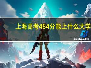 上海高考484分能上什么大学