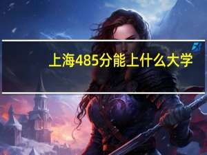 上海485分能上什么大学