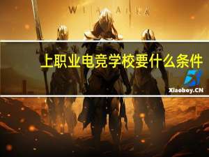 上职业电竞学校要什么条件