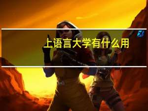 上语言大学有什么用