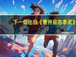 下一句出自《曹州县志孝武》