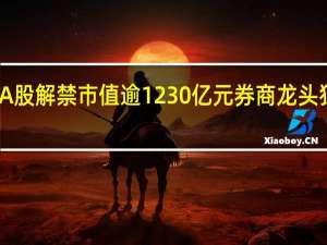 下周A股解禁市值逾1230亿元 券商龙头独占超半数