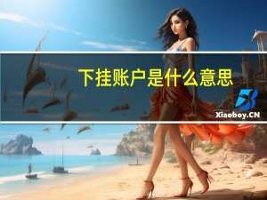 下挂账户是什么意思