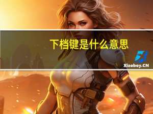 下档键是什么意思