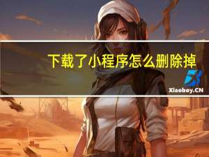 下载了小程序怎么删除掉