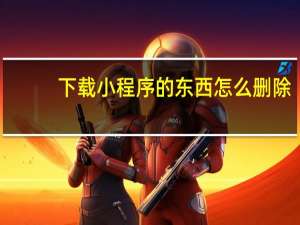 下载小程序的东西怎么删除