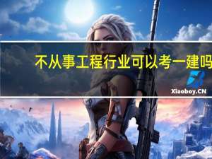 不从事工程行业可以考一建吗