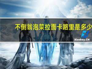 不倒翁 泡菜拉面卡路里是多少