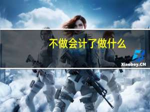 不做会计了做什么