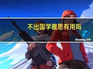 不出国学雅思有用吗