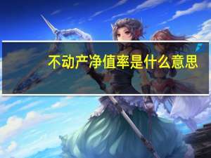 不动产净值率是什么意思