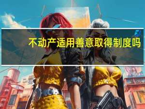 不动产适用善意取得制度吗