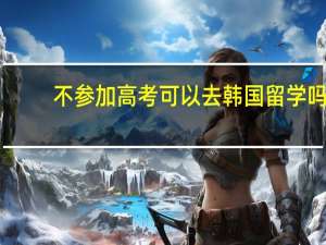 不参加高考可以去韩国留学吗