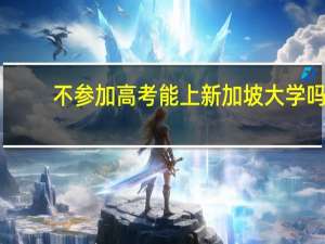 不参加高考能上新加坡大学吗