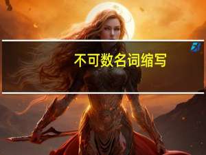 不可数名词缩写