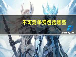 不可竞争费包括哪些