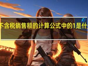 不含税销售额的计算公式中的1是什么意思