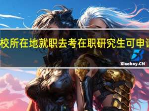 不在院校所在地就职去考在职研究生可申请在线上课吗