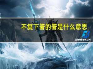 不复下箸的箸是什么意思