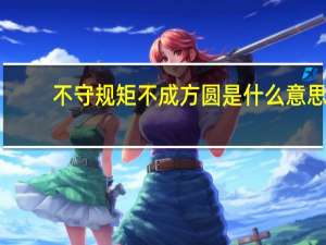 不守规矩不成方圆是什么意思